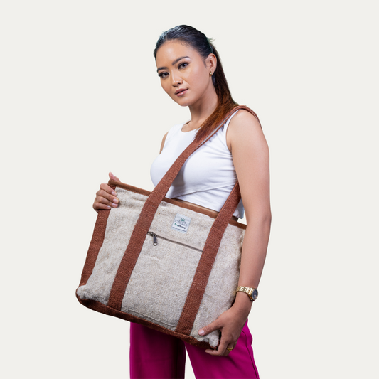 Hemp Corporate Tote Bag - Brown