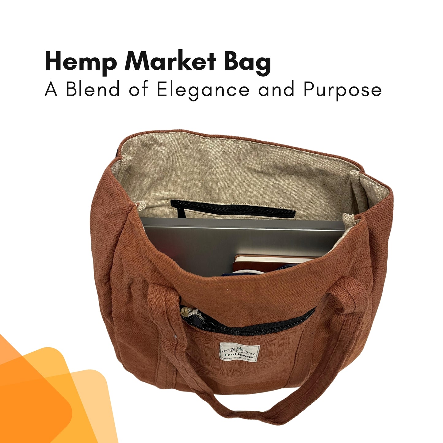 Hemp Market Bag - Brown