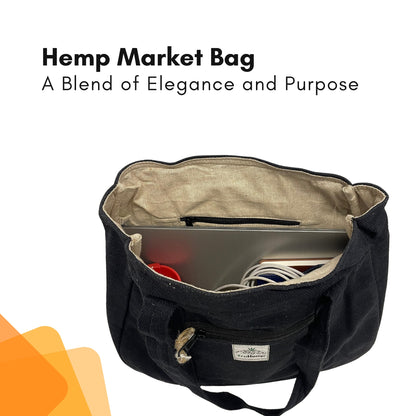 Hemp Market Bag - Black